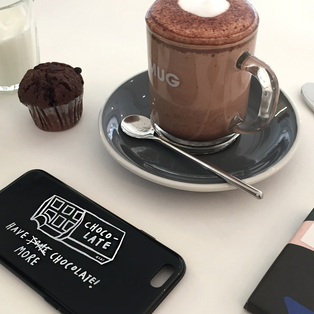 [Phone case] More!more! _ chocolate