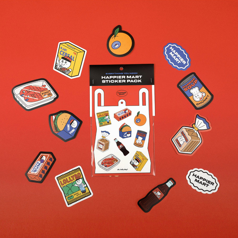 [Sticker] HAPPIER MART sticker pack_food series